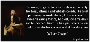 home By lewdness, idleness, and Sabbath-breach, The great proficiency ...