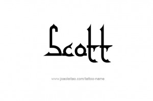 Scott Name Tattoo