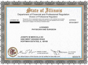 Doctors State License...