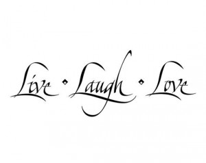 Live Laugh Love Wall Decal Quote Sticker WW1037