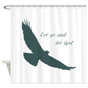 ... Bathroom Décor > Let Go & Let God Inspirational Quote Soaring Hawk