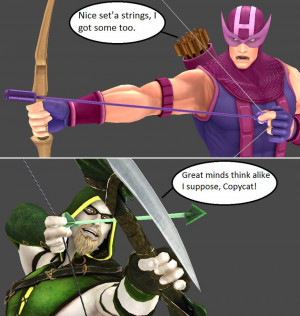 Injustice: Hawkeye vs Green Arrow by xXTrettaXx