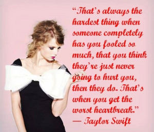 heartbreak quotes by taylor swift