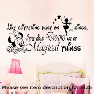 free shipping Minnie Mouse WALL ART STICKER DECAL For Kids Room ...