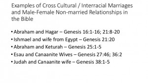 Examples of Cross Cultural Male Female Relationships in the Bible