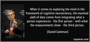 When it comes to exploring the mind in the framework of cognitive ...
