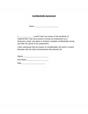 Business Confidentiality Agreement