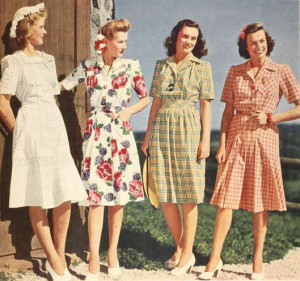 Four timelessly lovely 1940s summer dresses. #vintage #1940s #fashion