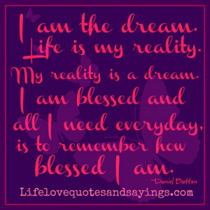 Quotes About Life And Love: I Am The Dreamer Quote On Purple Cute ...