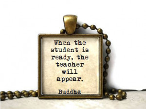 Buddha teacher quote resin necklace or keychain word jewelry quote ...