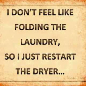 ... like folding the laundry so i just restart the dryer funny picture