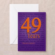 49 Year Recovery Birthday Greeting Card for