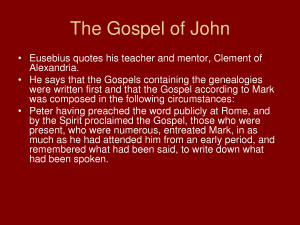 The Gospel of John - PowerPoint by benbenzhou