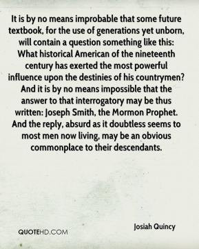 , for the use of generations yet unborn, will contain a question ...