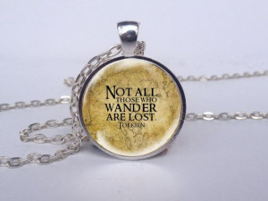 Not All Who Wander Are Lost Necklace, Quote Jewelry, Inspirational ...
