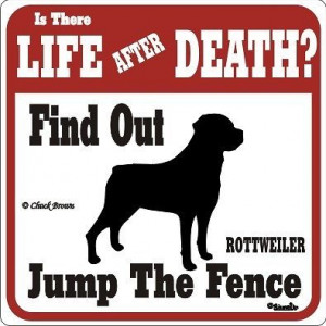 Rottweiler Funny Warning Dog Sign - Dif Signs Available For Sale - New ...