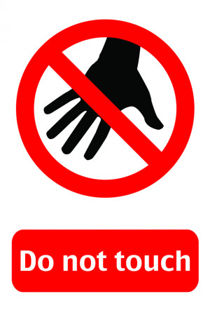 Warning Do Not Touch Sign Acrylic Warning Sign Do not