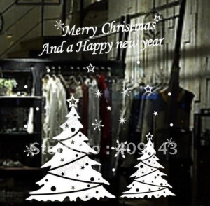 christmas-tree-happy-new-year-vinly-PVC-shop-window-sticker-DIY-art ...