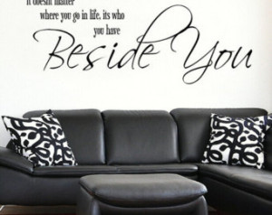 Beside You Giant Removable Wall Sti ckers Quotes / Wall Decals / Large ...