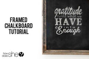Thanksgiving Chalkboard Sayings Framed chalkboard tutorial