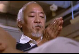 ... , and for about 30 seconds. Think Mr. Miyagi curing Daniel-san here