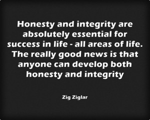 Honesty and integrity are by far the most important assets of an ...