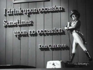 Don Quixote quote about drinking...