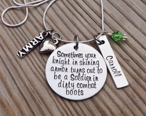 Custom Hand Stamped Military Knight in Shining Armor wife and ...