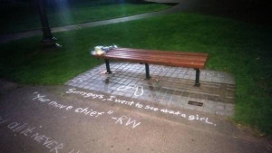 ... turn Boston bench from Good Will Hunting into moving quotes tribute