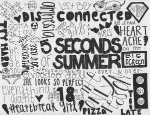 Song Lyrics Drawings Tumblr 5sos 5 seconds of summer fan art
