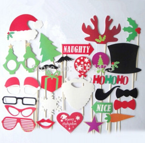 Hot Selling DIY Christmas Photo Booth Props Hat Mustache Birthday ...