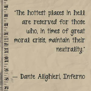 it starts with the following quote from dante s inferno