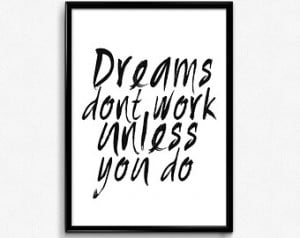 ... Art Print Black and White Motivational Quote Office Decor Home Decor