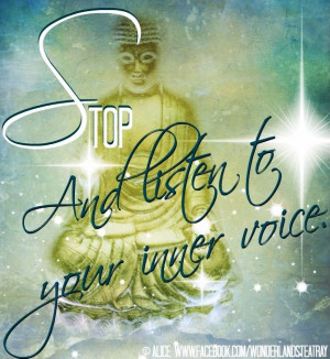 Listen to your inner voice quote via Alice in Wonderland 39 s Teatray ...