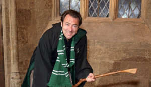 Jonathan Ross on a Nimbus 2000 broomstick at Warner Bros. Studio Tour ...