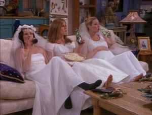 ... wedding rachel green Monica Geller friends tv show brides Monica and