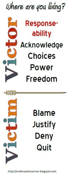 ... blaming others instead of taking responsibility for our actions. #