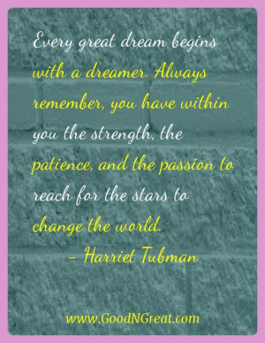 Harriet Tubman Success Quotes