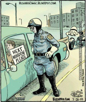 Funny police cartoon