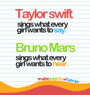 ... Girl Wants To Say. Bruno Mars Sings What Every Girl Wants To Hear