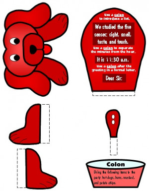 Colon Punctuation Grammar Bulletin Board Display Ideas