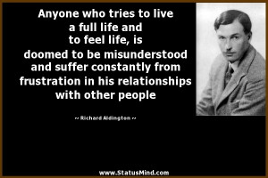 ... with other people - Richard Aldington Quotes - StatusMind.com
