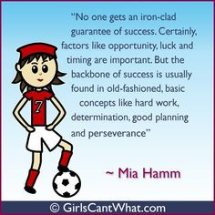 like opportunity, luck and timing are important. But the backbone ...