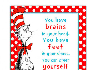 Dr. Seuss Quote Printable Wall Art, Cat in the Hat, Baby Shower Prop ...