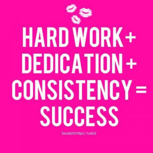 Hard Work, Dedication, Consistency = SUCCESS