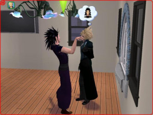 And another I thought was funny, Zack is bragging to Cloud! XD