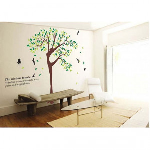 Wisdom female Tree wall decal - Quotes - Extra Large Tree wall sticker ...
