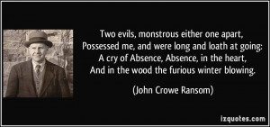 More John Crowe Ransom Quotes