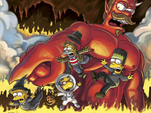 Fondo de Pantalla de Dibujos Animados: Los Simpson - Halloween
