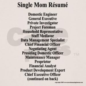 Single Mom Resume
